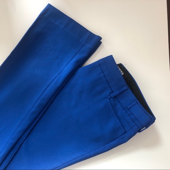 Express Pants - Blue Tailored Columnist Stretch Express Dress Pant